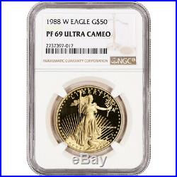 1988-W American Gold Eagle Proof 1 oz $50 NGC PF69 UCAM