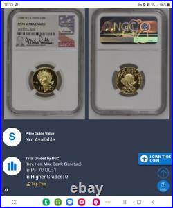 1988 W Olympics $5 NGC Pop 1 Label Commemorative Gold Coin PF 70 Ultra Cameo