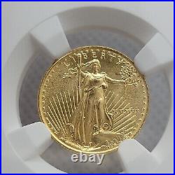 1989 1/10 oz Gold American Eagle 5$ Bullion Gold Coin NGC MS 69