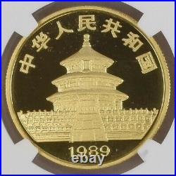 1989 1/2 oz Gold China Panda Proof NGC PF69