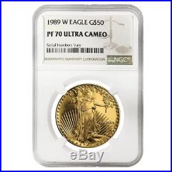 1989 W 1 oz $50 Proof Gold American Eagle NGC PF 70 UCAM