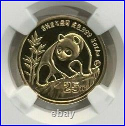 1990 1/4 oz Gold China Panda Proof NGC PF69