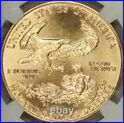 1990 $25 Half Ounce Gold Eagle NGC MS69
