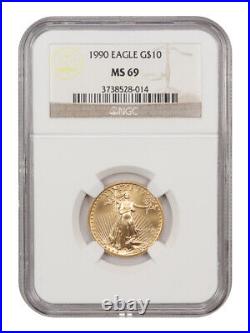 1990 Gold Eagle $10 NGC MS69 American Gold Eagle AGE