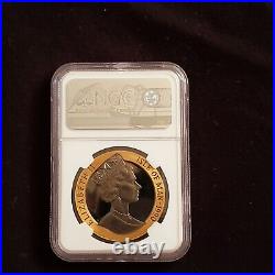 1990 ISLE OF MAN GOLD 1oz CROWN PENNY BLACK ANNIVERSARY NGC PROOF 69 ULTRA CAMEO