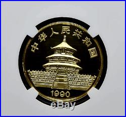 1990-P China 50 Yuan Proof Gold Panda Coin NGC/NCS PF69 Ultra Cameo Conserved