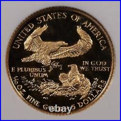 1990-P PROOF 1/10oz Gold Eagle $5 NGC GRADED PF69 ULTRA CAMEO VINTAGE HOLDER