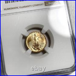 1992 $5 American Gold Eagle 1/10th Oz NGC MS69 Fine Gold US Key Date Coin