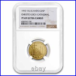 1992 Falkland Islands Gold 25 Pounds PF-69 UCAM NGC SKU#281809