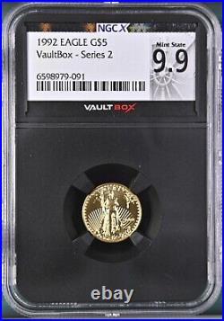 1992 Gold Eagle G$5 Vaultbox Vault Box Series 2 NGC X MS9.9 Ms69