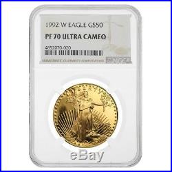 1992 W 1 oz $50 Proof Gold American Eagle NGC PF 70 UCAM