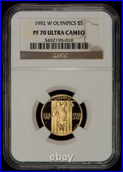 1992-W G$5 Olympics Commemorative Gold Proof Coin NGC PF 70 UC SKU-G1012 1992-W G$5 Olympics Commemorative Gold Proof Coin NGC PF 70 UC SKU-G1012