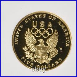 1992-W XXV Olympiad Gold $5 COMMEMORATIVE NGC PF70 Proof-70 UC