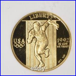 1992-W XXV Olympiad Gold $5 COMMEMORATIVE NGC PF70 Proof-70 UC