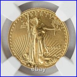 1993 $10 American Gold Eagle MS69 NGC 950290-2 1993 $10 American Gold Eagle MS69 NGC 950290-2