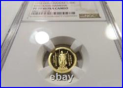 1993 Royal Hawaiian Mint Proof Gold 1/20C. KAMEHAMEHA SOVEREIGN HAWAII. PF 70