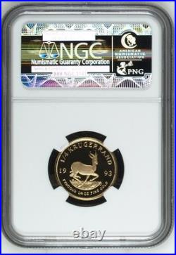 1993 South Africa 1/4 Proof Krugerrand NGC PF 69 Ultra Cameo 1/4 oz Gold TOP POP