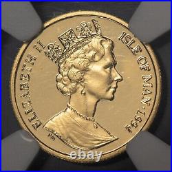 1994 Isle of Man 1/10 oz Gold Noble Proof Coin Longboat NGC PF 69 UC G4163 1994 Isle of Man 1/10 oz Gold Noble Proof Coin Longboat NGC PF 69 UC G4163