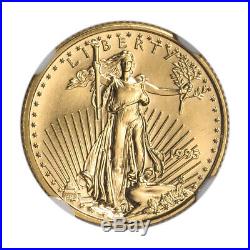 1995 American Gold Eagle 1/10 oz $5 NGC MS69