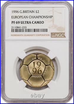 1996 Great Britain Uk 2 Pound Ngc Pf69 Ultra Cameo Only 1 Graded Higher