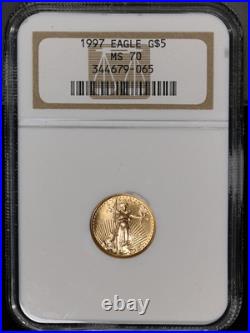 1997 Gold American Eagle $5 NGC MS70 Superb Eye Appeal Strong Strike 1997 Gold American Eagle $5 NGC MS70 Superb Eye Appeal Strong Strike