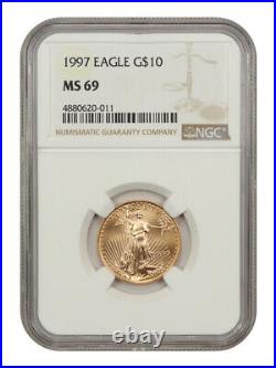 1997 Gold Eagle $10 NGC MS69 American Gold Eagle AGE