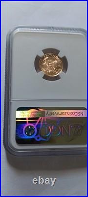 1998 Gold Eagle $5 NGC-MS70 US Mint Designer Series Signed Miley Frost CERT. UNC