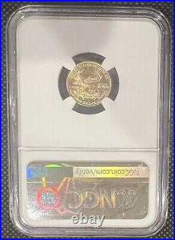 1999 American Gold Eagle $5 NGC MS 70 (Tenth-Ounce) 1/10 oz Better Date