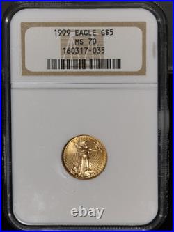 1999 Gold American Eagle $5 NGC MS70 1999 Gold American Eagle $5 NGC MS70