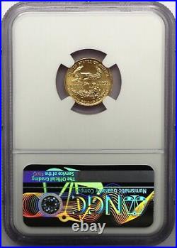 1999 W $5 1/10 Oz Gold Eagle W Unfinished Die Error Coin Ngc Ms70 Miley Frost