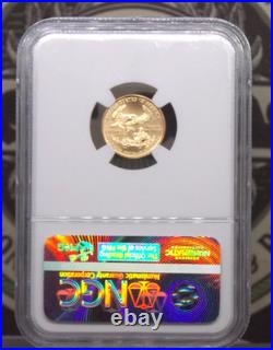 1999 W $5 American GOLD Eagle 1/10th oz WITH W NGC MS69 #001 ECC&C, Inc