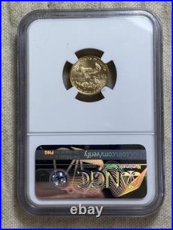 1999 W US 1/10 oz Gold American Eagle $5 With W NGC MS69 Signed Mike Castle
