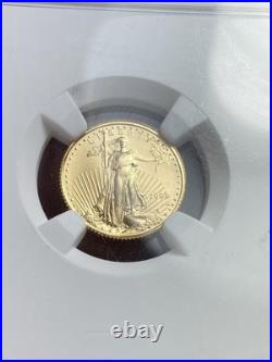 1999 W US 1/10 oz Gold American Eagle $5 With W NGC MS69 Signed Mike Castle