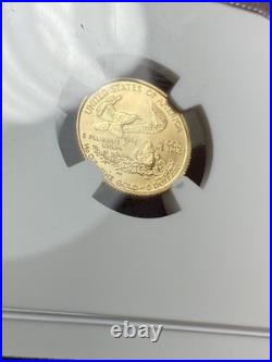 1999 W US 1/10 oz Gold American Eagle $5 With W NGC MS69 Signed Mike Castle