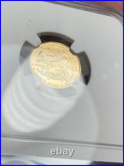 1999 W US 1/10 oz Gold American Eagle $5 With W NGC MS69 Signed Mike Castle