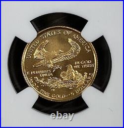 1999 W With W 1/10 oz Gold Eagle NGC MS69 $5