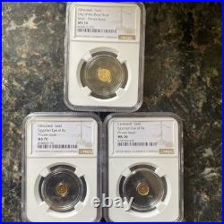 1/200 Gold Day Of The Dead and 2x 1/500 eye of ra Private Issue NGC MS70