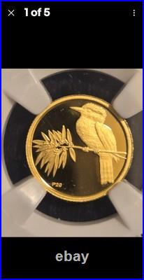 1/20 oz $5 Australian Kookaburra Gold Proof 70 ULTRA CAMEO