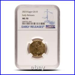 1/4 oz American Gold Eagle MS70 (Random Year, Varied Label, PCGS or NGC)