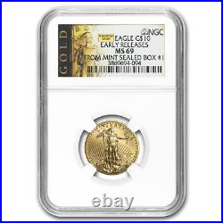 1/4 oz American Gold Eagle MS-69 NGC (Random Year) 1/4 oz American Gold Eagle MS-69 NGC (Random Year)