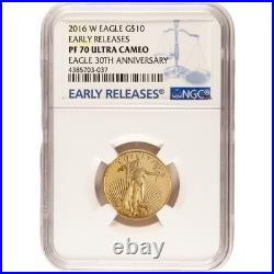 1/4 oz Proof American Gold Eagle NGC PF70 UCAM (Random Year, Label)