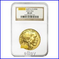 1 oz $50 Gold American Buffalo NGC/PCGS MS 69 (Random Year)