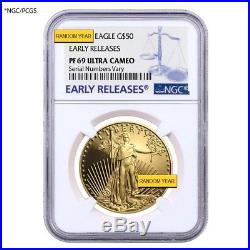 1 oz $50 Proof Gold American Eagle NGC/PCGS PF 69 (Random Year)