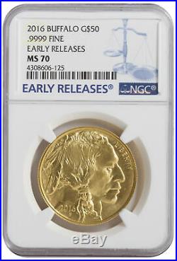 1oz Gold American Buffalo MS70 Early Release or First Strike Label Guaranteed