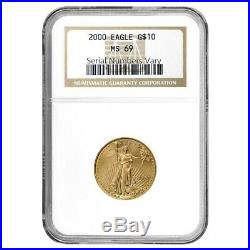2000 1/4 oz $10 Gold American Eagle NGC MS 69