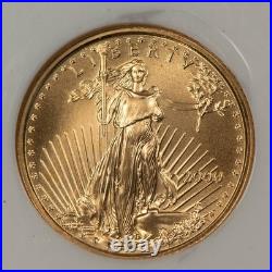 2000 G$5 1/10 oz Gold American Eagle Tenth-Ounce NGC MS 70 SKU-G6190