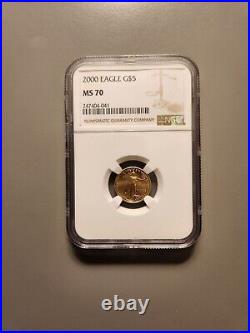 2000 Gold Eagle-$5-NGC ms 70-PERFECT