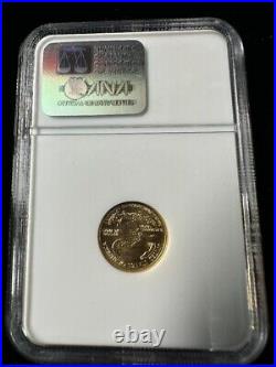 2001 1/10-oz $5 Gold Eagle NGC MS70