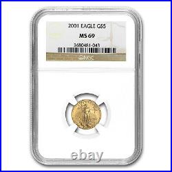 2001 1/10 oz Gold American Eagle MS-69 NGC SKU #4857