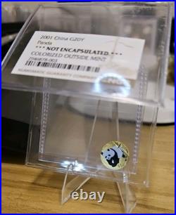 2001 Chinese GOLD Panda+Colorized+ 20 Yaun (1/20 Toz) NGC Verified +GEM BU